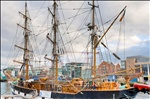 Dublin Docklands - The Jeanie Johnston is a replica of a three masted barque that was originally built in Quebec